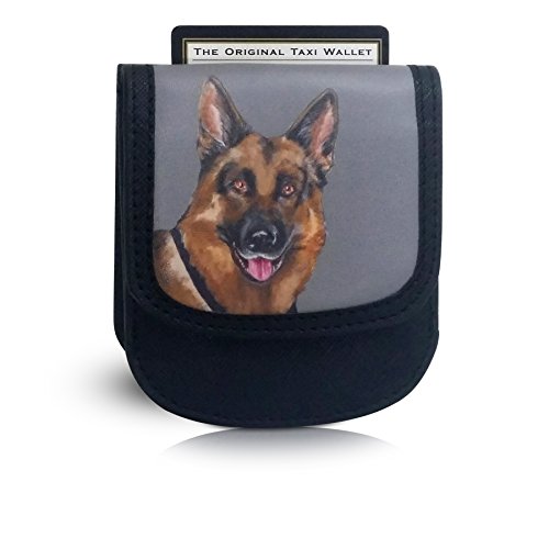 Taxi Wallet® TW95-GERMAN SHEPHERD Soft, Vegan Material, Compact, Front Pocket Folding Wallet - For Cards, Coins, Bills, ID (Men & Women)