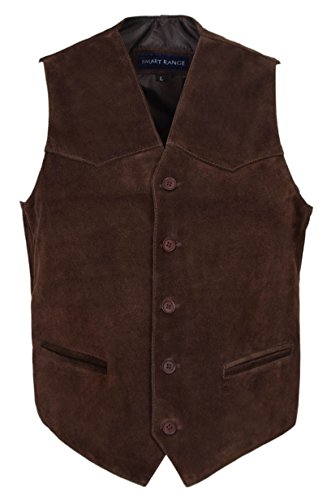 Gilet en cuir homme marron en suède doux pour un style chic sans effort