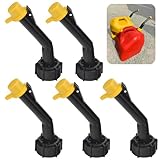 Fuel Gas Can Jug Spouts Nozzles Rings & Caps for Blitz 900302 900092 900094 Old Style, Use for Fuel, Diesel, Kerosene, Gas and Water - 5 gallon gas can spout (5 Pcs)