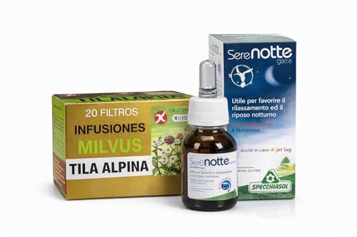 PACK 2X TERRASACRA Sueño Natural – Pack Tila Alpina Milvus 20 filtros + Melatonina Serenotte líquida | Ritual Nocturno Relajante, Dormir Mejor de Forma Natural