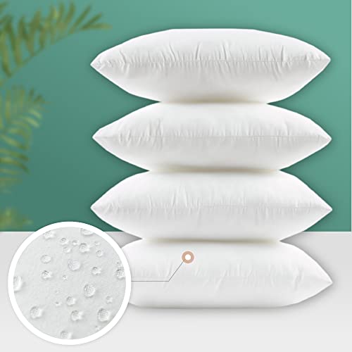 Codi Outdoor Pillow Inserts Set Of 4, 18X18 Throw Pillows Insert, Water Resistant Decorative Stuffing Cushion For Patio Furniture. Couch, Porch Indoor Outdoors #TOP7
