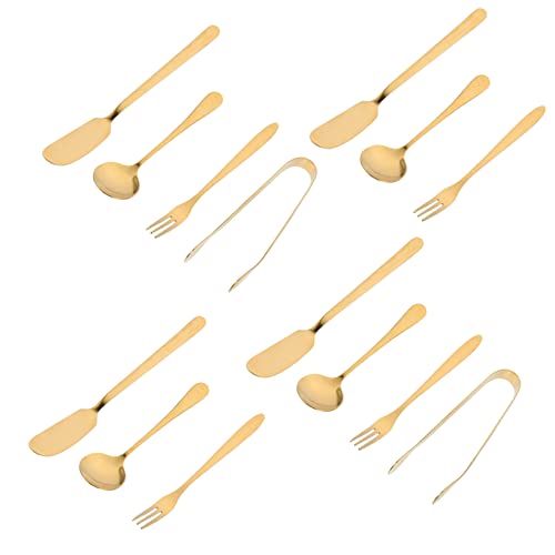 Unomor Cutlery Set Cheese Knife Cheese Tools Silverware Sets Cheese Serving Utensils Kit Silverware Spoons