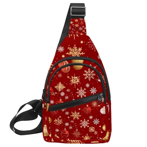 Mochila cruzada de Navidad ajustable multicolor de talla única unisex