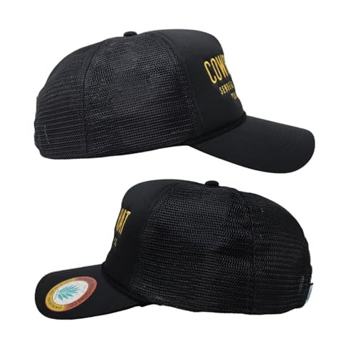 Image of Sendero Provisions Co. Cowboy Adjustable Snapback Foam Trucker Hat with Embroidered Design & Mesh Back for Breathability