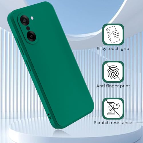 Image of A rtistque Back Cover Case for OnePlus Nord CE 5 5G | Premium Green Matte Cover | Camera Protection | Shockproof TPU | Slim Stylish Design | OnePlus Nord CE 5 Back Cover - Green