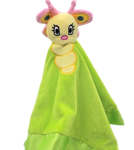 Image of Butterfly Lovey Blanket for Baby | Large 20 inch x 20 inch Baby Lovey for Girls | Cute Butterfly Security Blanket for Babies and Toddlers