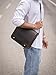 Satchel And Fable Leather cross body Shoulder I pad Messenger full flap Bag 11 Inch (Dark Brown, 11 inch)