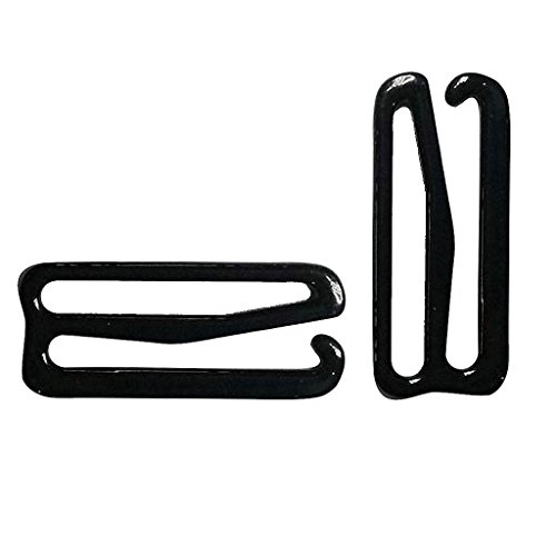 Preisvergleich Produktbild perfk BH-Träger Zubehör Bikiniverschluss BH Clips Verschluss - Black, 24mmx20mm Hook