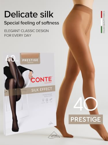 Image of Conte Women's Classic Silky Semi Opaque Pantyhose Tights Prestige 40 Den