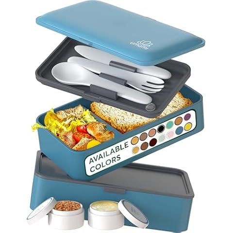 Umami Bento Box with Utensils and Compartments Cover