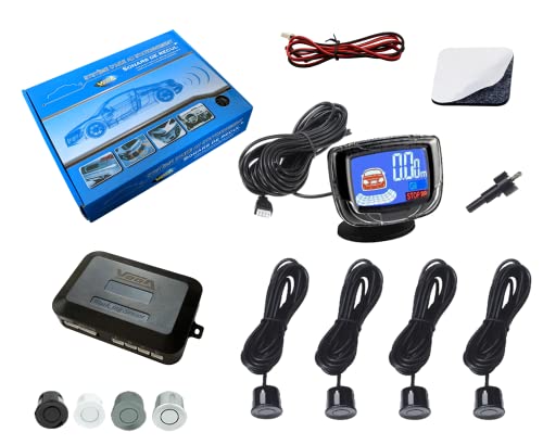 Radars de recul sonore avec écran LCD VEGA® Marque Française 4 capteurs Noirs