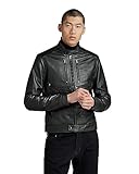 (P)leather jackets Biker leather jkt G-STAR dk black S HOMBRE