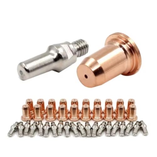 IPT-60 PT-60 PTM60 PTM-60 IPT-40 PT60 PT40 Plasma Cutter Torch 52582 Electrode 51313 Nozzle 1.1mm / 1.0mm 40A-60A QIANGHAN (100Pcs, 0.8mm)