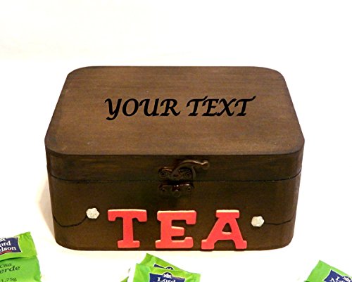 Wooden Tea Box, Tea Organizer, Wood Tea Bag Organizer, Tea Infuser, Wood Tea Box, Customized Tea Box, Personalized Tea Box, Gift Mom Tea Box