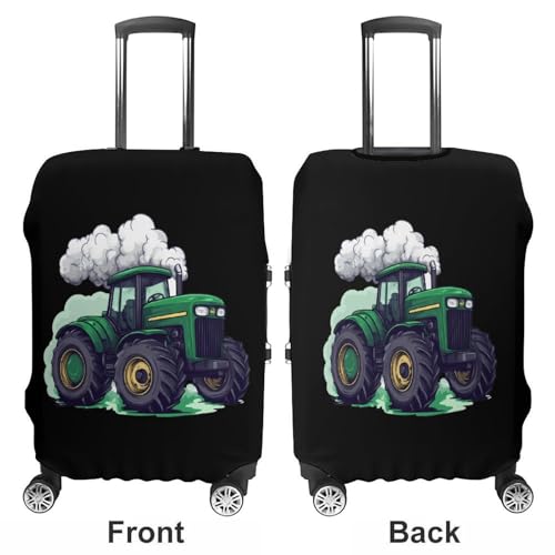 Tractor Green Luggage Cover Suitcase Protector Travel Baggage Covers for Men Women L3
