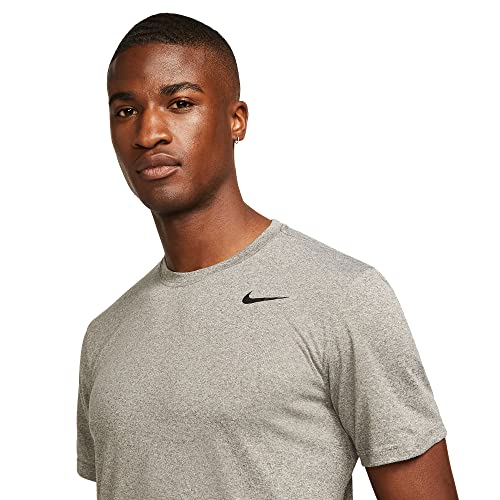 Image of Nike Men's Legend 2.0 Short Sleeve Tee, Carbon Heather /Black /Black, 2X-Large