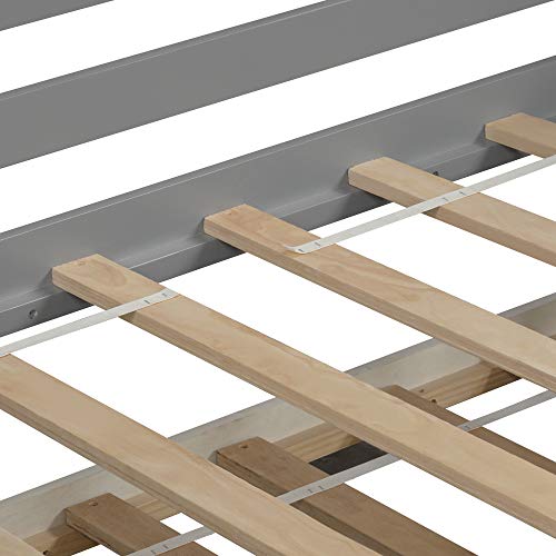 Softsea Twin Wood Daybed With Trundle Twin Size Platform Bed Frame Sofa Daybed And Trundle Set With Slats Support, No Box Spring Needed (Gray) #TOP5