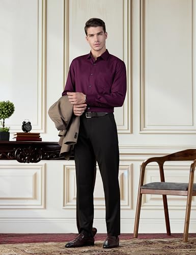 Image of Allen Solly Men's Striped Formal Shirt | Classic Fit | Crisp Tailored Look | Office, Business & Workwear