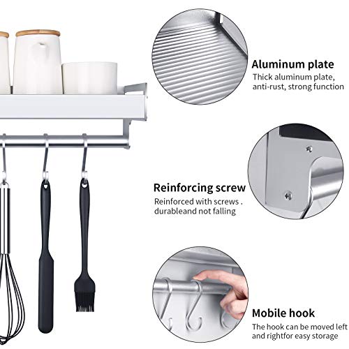 mreechan-Estante-de-Cocina-Estante-de-Cocina-Soporte-para-sartenes-Organizador-de-Pared-de-Utensilios-de-Cocina-con-6-Ganchos-extraibles-para-Pasillo-de-bano-de-Cocina-etc-Silver