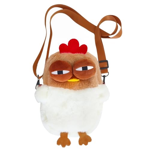 Cute Plush Chicken Purse Funny Chicken Shaped Wallet Purse for Girls Women Funny Shoulder Bag