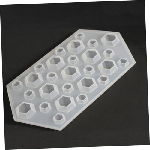 Molde de silicona transparente para cubitos de hielo en forma de diamante miniatura 5