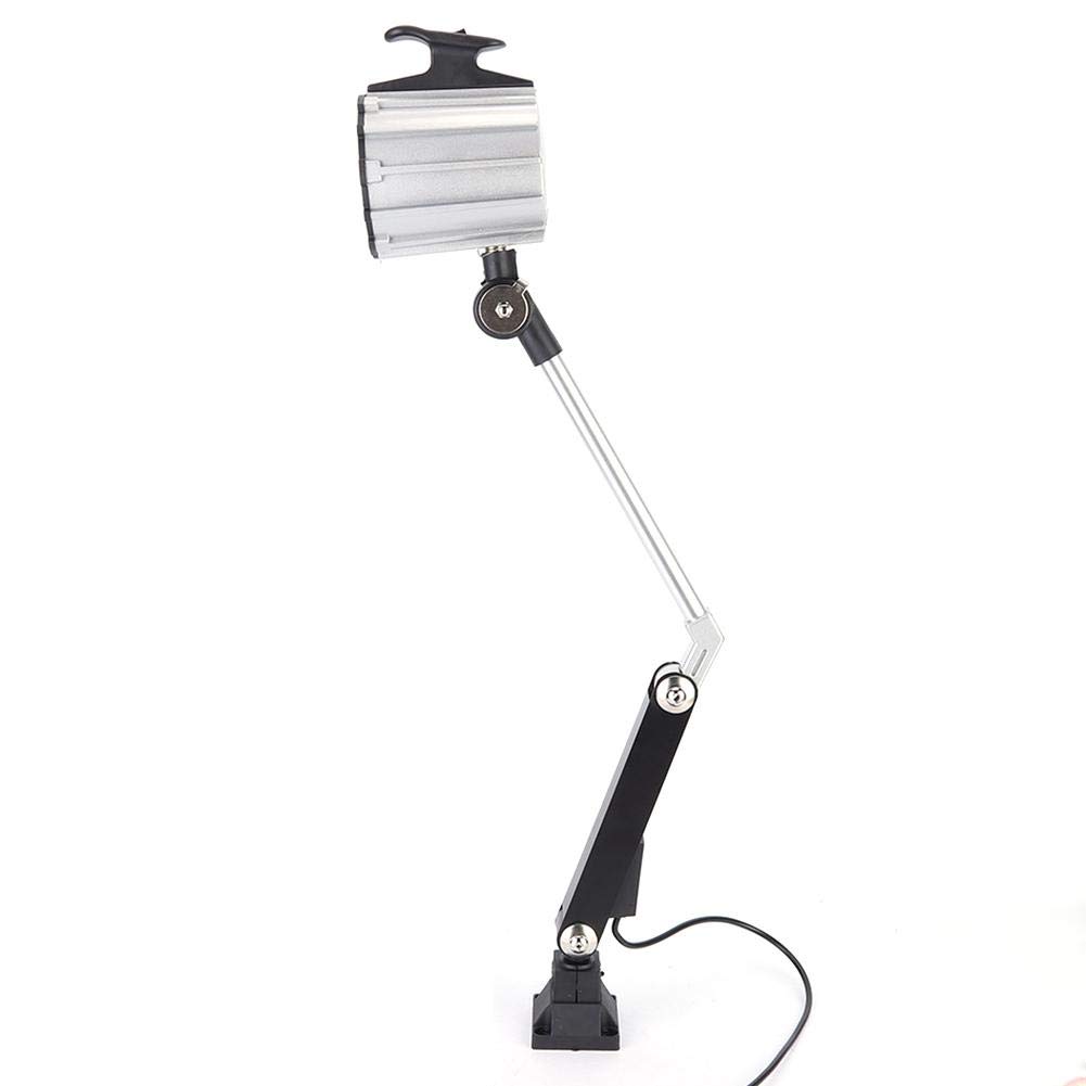 Lampada da lavoro a LED, faro da lavoro a LED multiuso, libri di lettura per la manutenzione di ricambi auto per officina meccanica per tornio(Silver black)