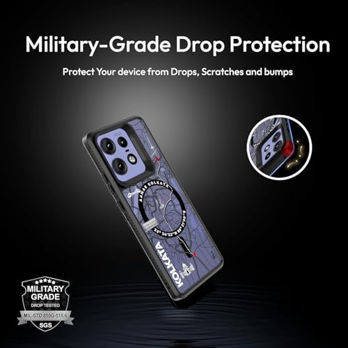 Image of KAPAVER Impulse Back Cover Case for Motorola Edge 50 Pro (Kolkata-Black, GPS Edition)