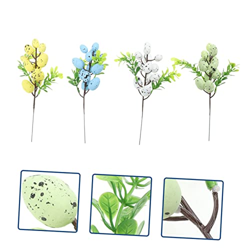 4pcs Easter Branches Leaves Decorative Party Props miniatura 4