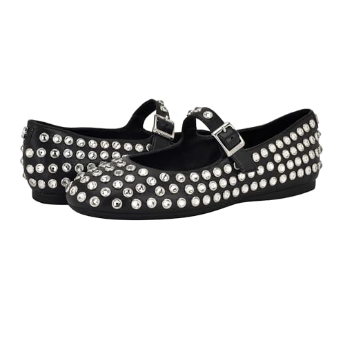 Guess Women's KALIDAL Mary Jane Flat, Black 001, 6.52