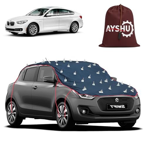 Image of AYSHU Water-Resistant Spike Car Cover for BMW 5 Series GT - Protects from Dogs, Monkeys, Dust, Sunlight & UV - Full Roof Universal Fit