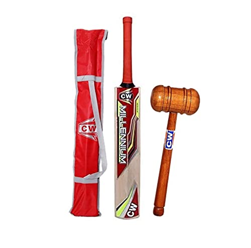 Batte de cricket en saule du Kashmir CW pour balles en cuir