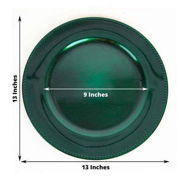 Platos cargadores redondos 13 pulg 24 pzas verde miniatura 2