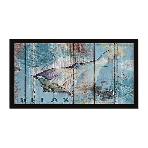 Panneau mural en bois océan 30,5 cm pour déco vintage de table