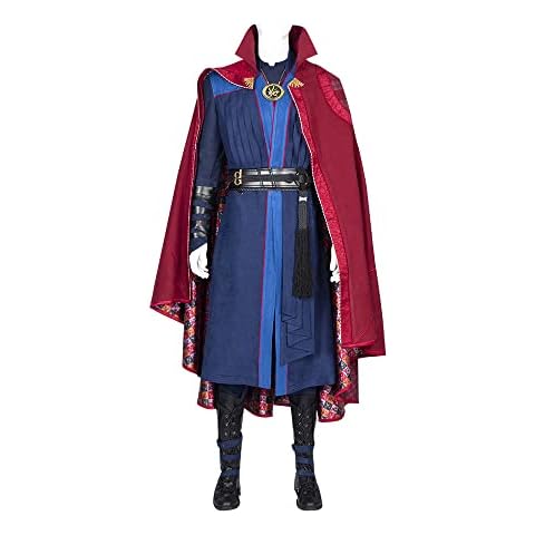 AYYOHON Strange Cosplay Costume Stephen Strange Cape Movie Multiverse of Madness Cloak Deluxe Outfit Blue Robe M Cover