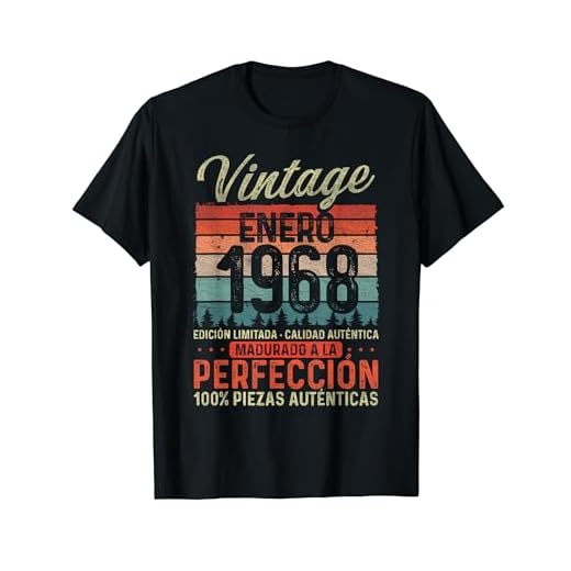 Enero 1968 Vintage Regalo 56 Años Cumpleaños Hombre Camiseta