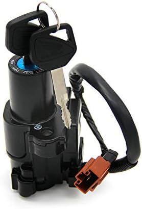 Ignition Switch and Ignition Key for Honda NC700X 2013-2017, CBR500R 2015-2017, CB500X CB500R CB500F 2014-2017, CB650F CBR650F - Push Button, Manual Operation, Black