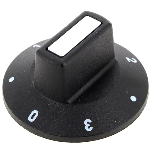 Bouton noir 0 a 3 12h, 0000524051 pour Table de cuisson