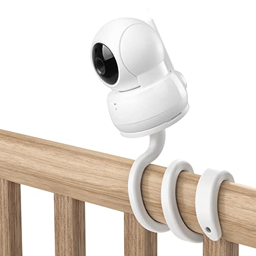 VOMENC Flexible Twist Mount Compatible with VTech VM923/924 Baby Monitor Without Tools or Wall Damage - White (Flexible Mount)