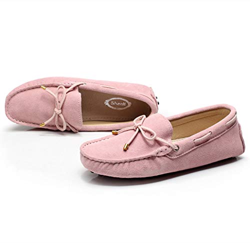 Image of ANUFER Women's Classic Suede Penny Loafers Comfort Handmade Slipper Moccasins