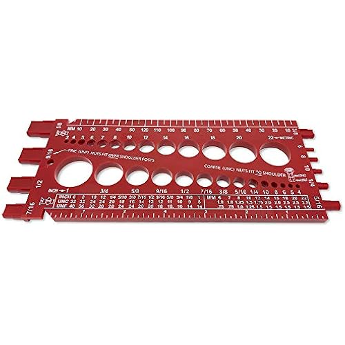 Screw Bolt Nut Thread Measure Gauge Size Checker (Inch Standard & Metric)