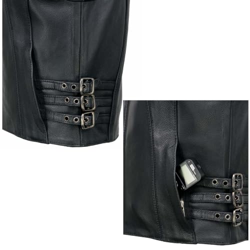 Image of Milwaukee Leather Premium Motorcycle Biker Rider Leather Vest for Women |LKL|ML|MLL|SH