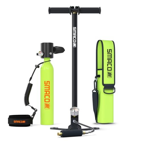SMACO Mini Bombola Sub 0.5L Piccola Bombola Subacquea per Immersioni Portatile Bombole Aria Sub Mini Scuba Tank per Soccorso di Emergenza Pulizia Imbarcazioni Fonte d'Aria di Riserva S300
