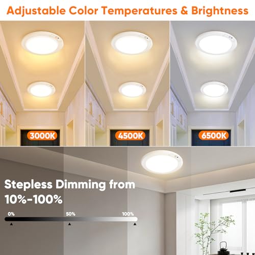 Image of Rechargeable Motion Sensor Ceiling Light, 12000mAh Battery Closet Light