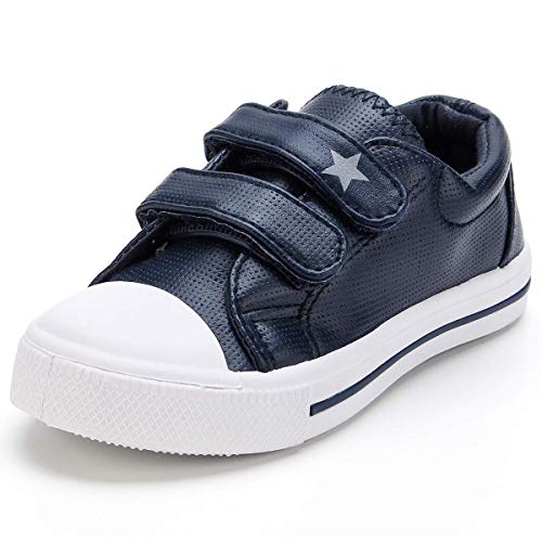 Image of K KomForme Toddler Boys & Girls Shoes Kids Canvas Sneakers with Cartoon Dual Hook and Loops