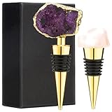 Klarity Reusable Wine Bottle Stoppers - Decorative Gem Wine Stopper For Champagne, Red Wine - Reusab