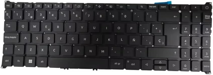 Spanish Backlit Keyboard for Acer Aspire S50-54, 3 A315-24P A315-59G A315-510P. 5 A515-47 A515-57G. 7 A715-51 A715-52 A715-76G. Swift X SFX16-51G. Nitro V15 ANV15-51
