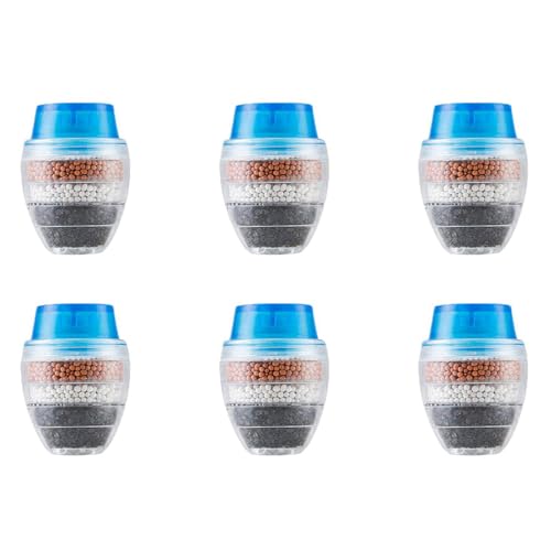 GIWFBQTR Aktivkohle Wasserhahnfilter 6er Pack Blau