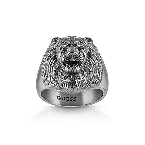 Preisvergleich Produktbild Guess Herren-Herrenring Lion Head Edelstahl 64 Grau 32011725
