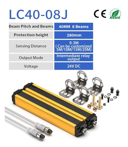 Barrière de sécurité avec 8 faisceaux infrarouges pour un arrêt machine instantané 24V - 3