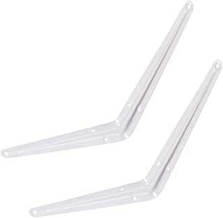 ULTECHNOVO 2 Pcs Metal Wall Shelf L Brackets Heavy Duty Heavy Duty Wall Shelves Wall Shelf Brackets Stainless Steel Shelf Metal Stand Angle Bracket Steel Corner Brace Ledge Corner Bracket Set